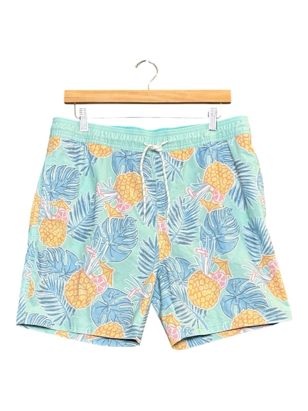 Goodfellow & Co. Target Men's Aqua Pineapple/88M9Z New Swimming Trunks Sz M UPF
